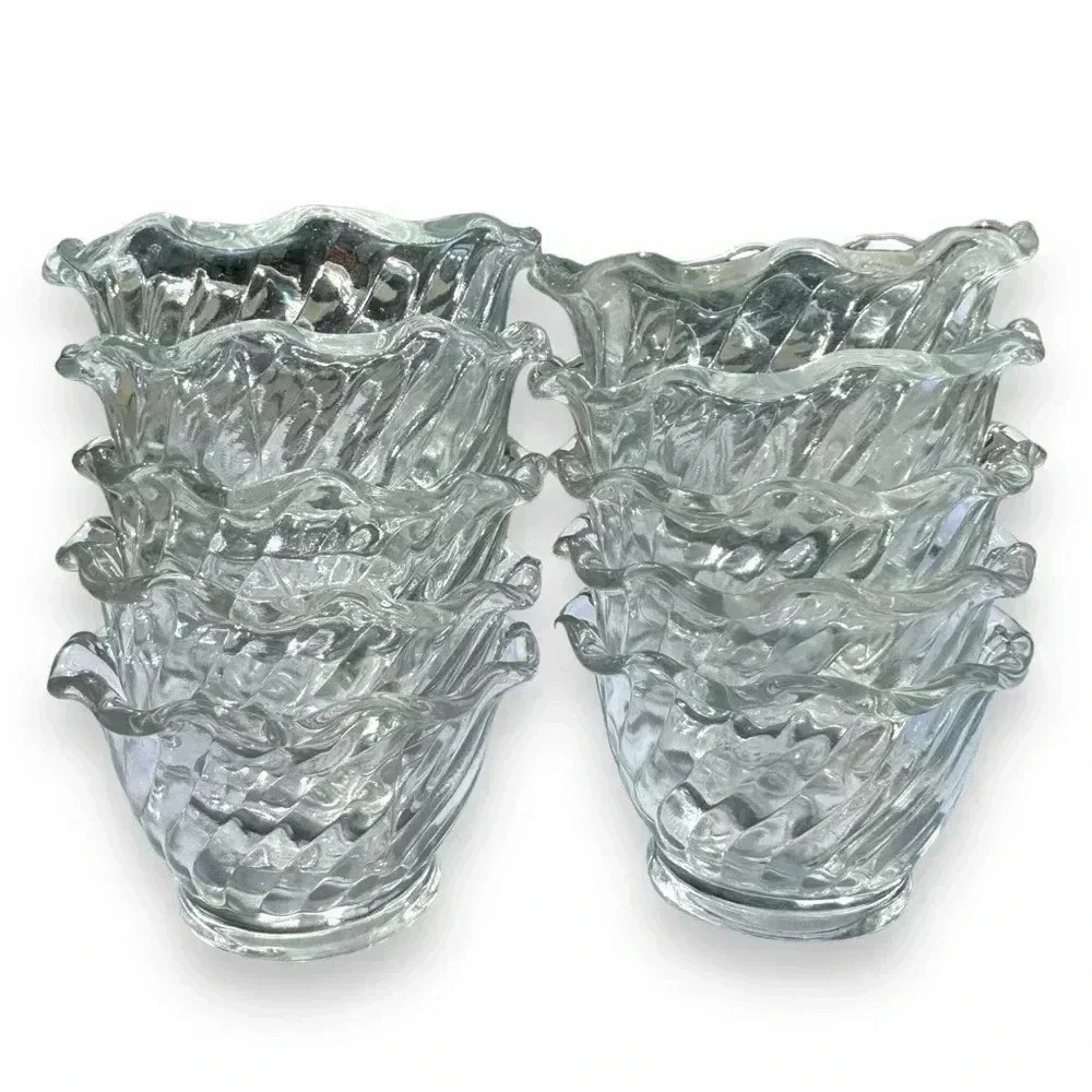 Anchor Hocking Low Sherbet Dessert Dishes - Set of 10